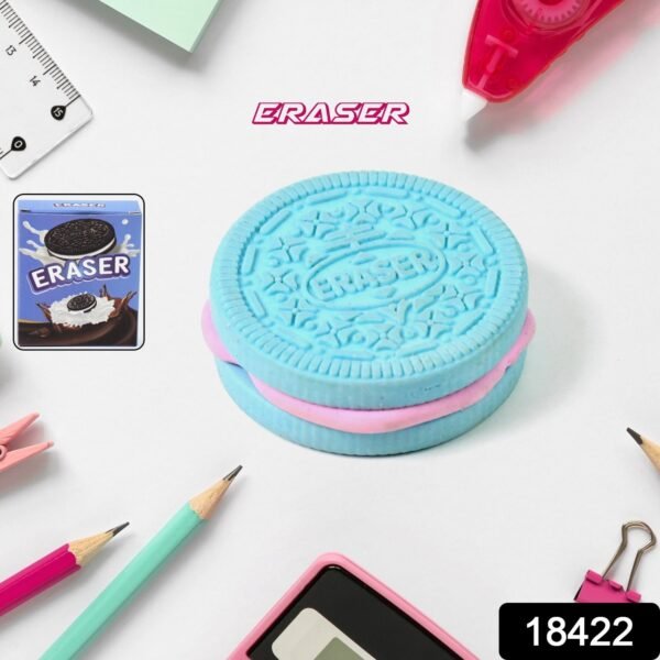 Biscuit Shape Eraser Unique Designs & Patterns (1 Pc) - Image 2