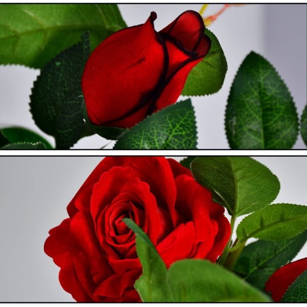 Artificial Rose Flower Plant With Pot, For Home Office Or Gift - Image 5