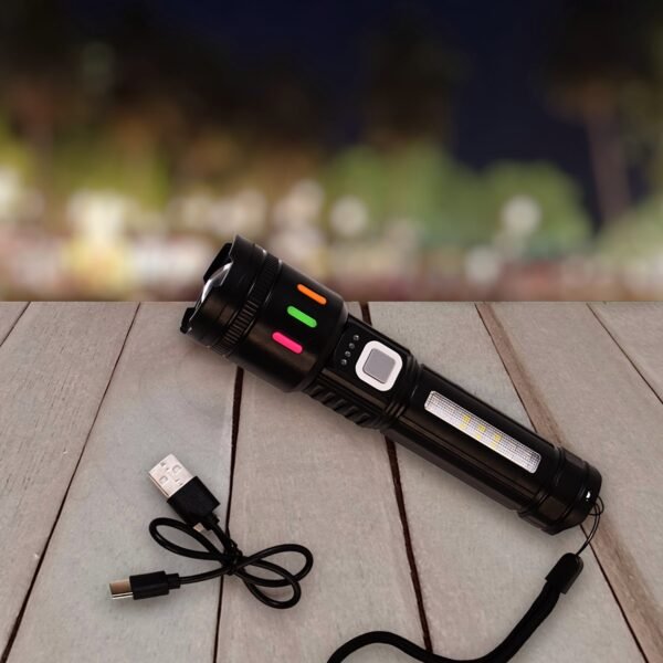 Led Torch High Lumens Fast Charging Flashlight / Torch with Far & Near Zoom (1 - Image 4