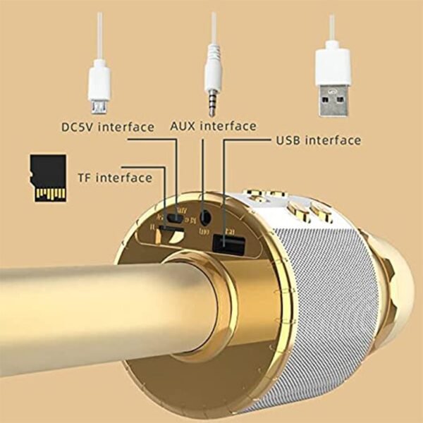 Wireless Bluetooth Recording Condenser Handheld Microphone Bluetooth Speaker - Image 5