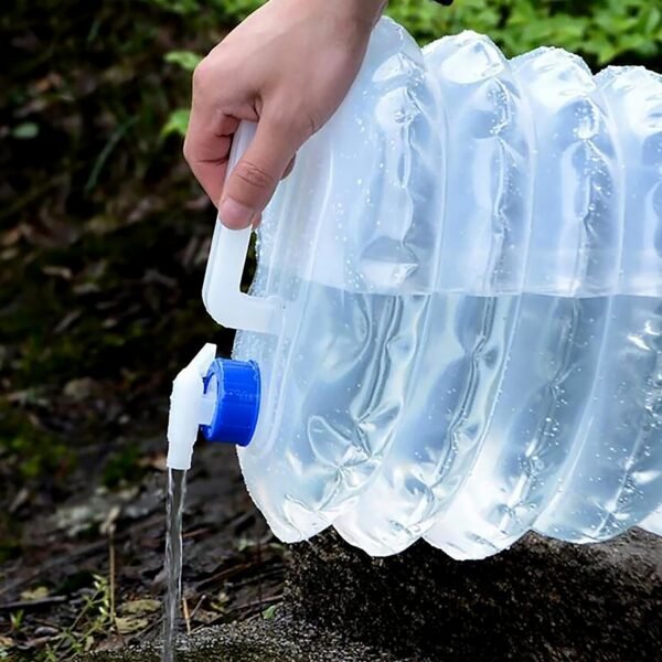 Outdoor Camping Collapsible Portable Water Container with Carry Handle Tap - Image 3