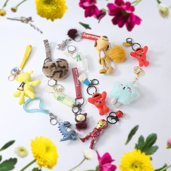 Mix Design & Size Keychain - Durable & Stylish Accessory (1 Pc / Mix Color) - Image 5