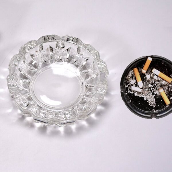 paricutin Glass Crystal Quality Cigar Cigarette Ashtray Round Tabletop for Home - Image 5