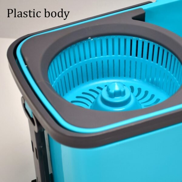 Quick Spin Mop Plastic spin, Bucket Floor Cleaning, Easy Wheels & Big Bucket, - Image 5