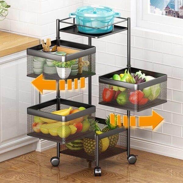 Metal High Quality Kitchen Trolley Kitchen Organizer Items and Kitchen - Image 3