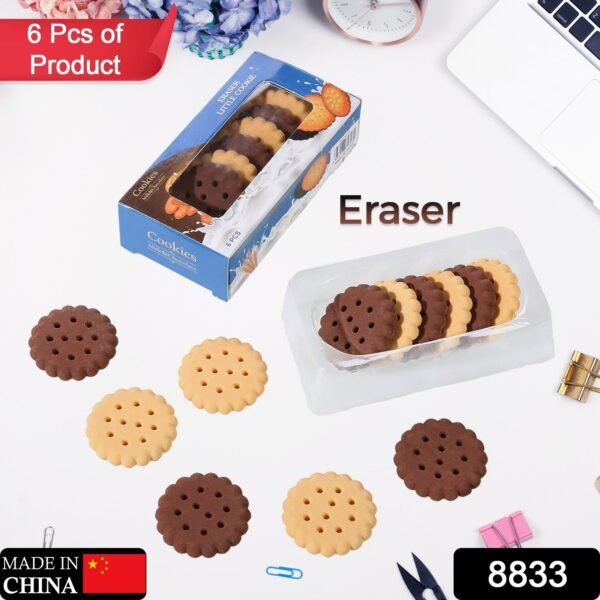 Pack of 6 Erasers Erasers Stationery School Rubber Schools Sketches Office Sign - Image 2