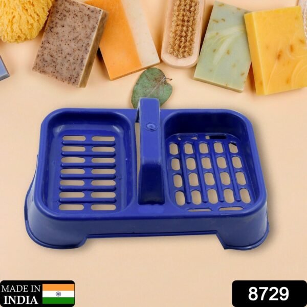 2in1 Plastic Soap Case / Soap Dish / Soap Stand, 2 Section Plastic Soap Case
