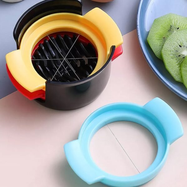 Multifunctional 3-in-1 Egg Cutter - Stainless Steel Slicing Tool with Durable - Image 3