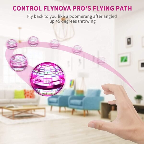 Flying Ball Toys, USB Rechargeable Built-in RGB Lights 360?Rotating Magic - Image 5