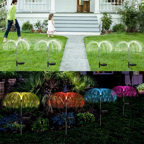 Solar Outdoor Lights ? 7-Color Waterproof Jellyfish Like Firework Home Decor
