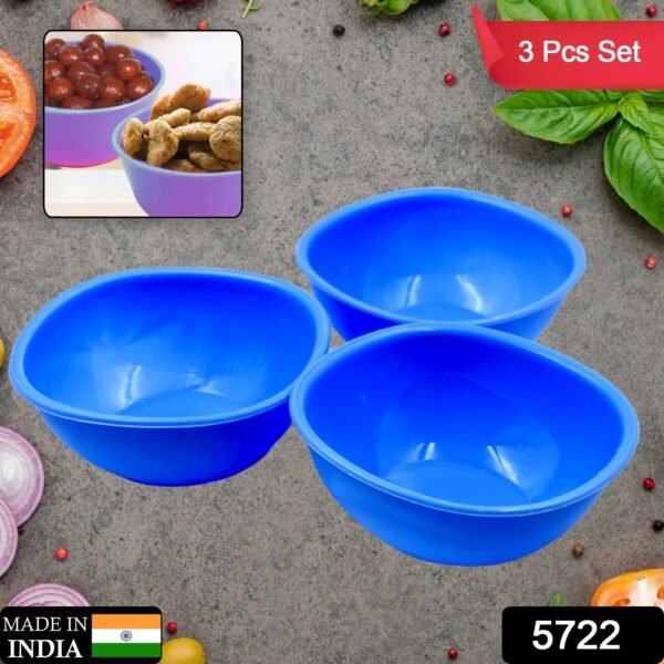 BPA Free Plastic Bowl Set for Cereal, Salad, Rice, Soup, Pasta, Snack Bowl, - Image 2