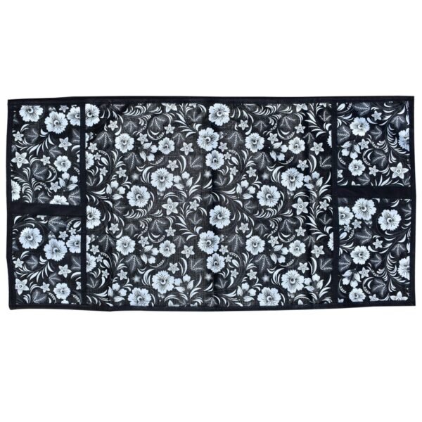 Microwave/Oven Top Cover with 4 Utility Pockets (Mix Design) - Image 4