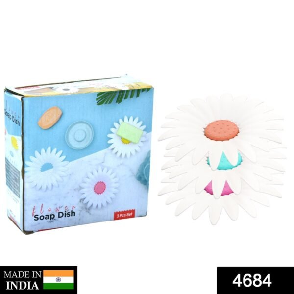 Flower Shape Portable Soap Dish Holder Soap Case - Image 2