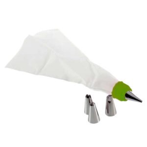 Cake Decorating Nozzle with Piping Bag Stainless Steel Piping Cream Frosting