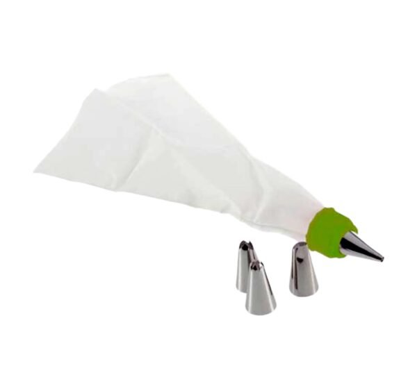 Cake Decorating Nozzle with Piping Bag Stainless Steel Piping Cream Frosting