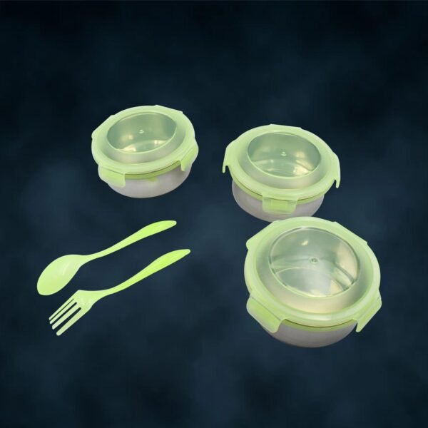 AIRTIGHT & LEAK PROOF STAINLESS STEEL CONTAINER MULTI COMPARTMENT LUNCH BOX - Image 4