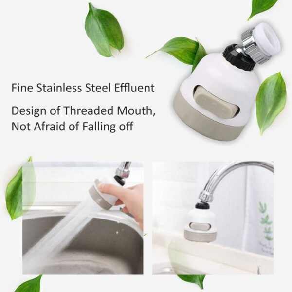 Rotatable Splash Proof 3 Modes Water Saving Nozzle Filter Faucet Sprayer - Image 5