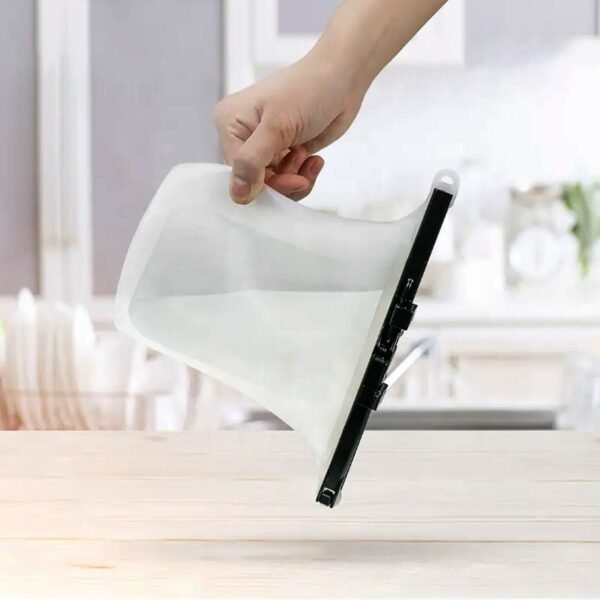 Reusable Silicone Food Storage Bag Set Leakproof Lock Reusable Flat Bottom - Image 4
