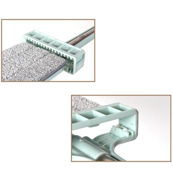 360Degree Rotation Flat Mop Floor Cleaning Microfiber Squeeze Mop Floor Clean. - Image 3
