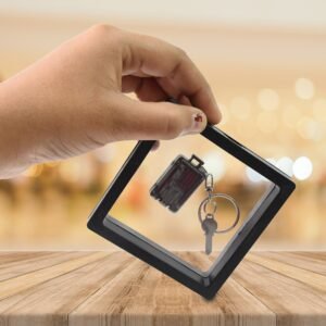 Suitcase Shape Nail Clipper Keychain With Key & 3D Floating Frame Display Case