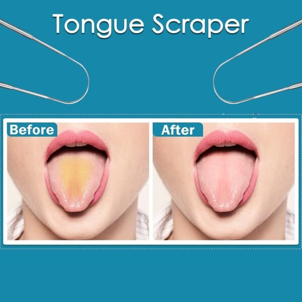 Tongue Cleaner For Kids & Adults | Tongue Scraper For Bad Breath, Maintain Oral - Image 4