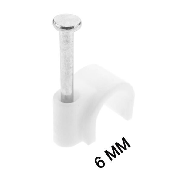 100 Pc 6 MM Cable Clip used in all kinds of wires to make them stuck and holded - Image 5
