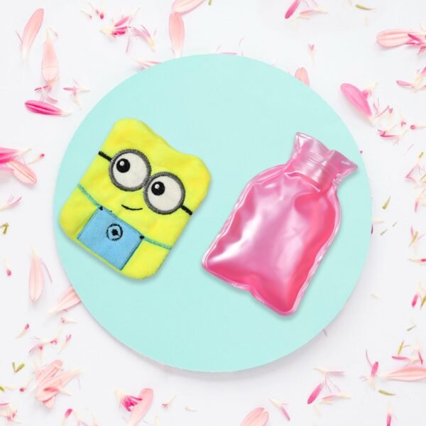 Minions Hot Water Bag - 2-Eye Design with Cover for Pain Relief & Warming - Image 5