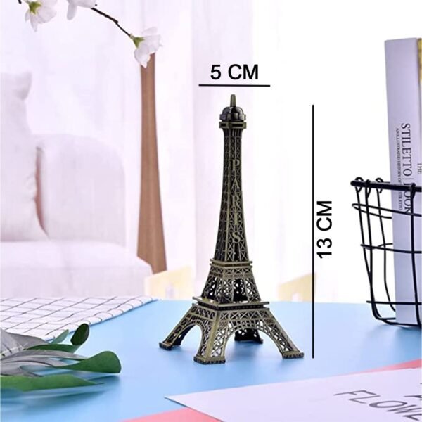 Antique 3D Eiffel Tower Statue - Metal Paris Landmark Decorative Showpiece for - Image 5