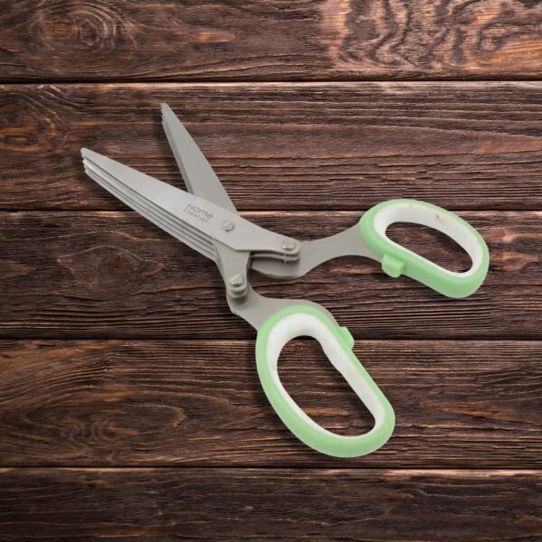 Multifunction Vegetable Stainless Steel Herbs Scissor With 5 Blades (1 Pc) - Image 3