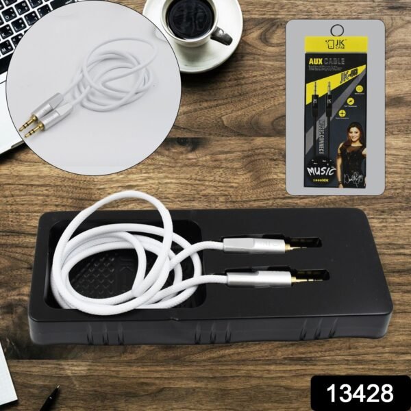 Aux Cable for Mobile and Tablet Home / Car Stereos & More (1 Pc / 1000MM) - Image 2
