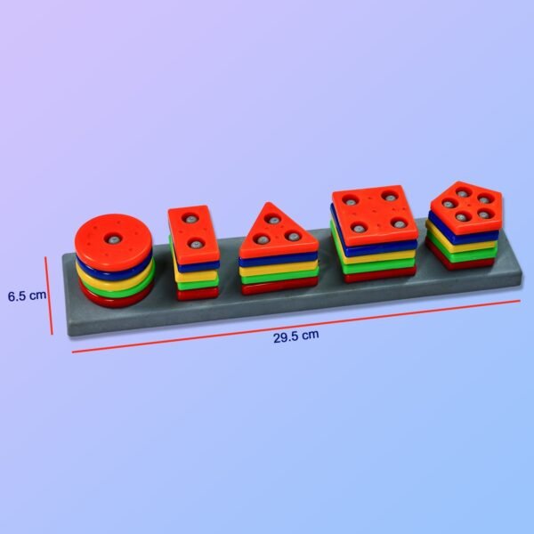 Geometric Brick with box- 5 Angle Matching Column Blocks for Kids - Preschool - Image 5