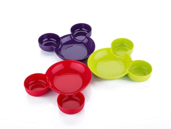 Mickey Shaped Kids / Snack Serving Sectioned Plate - Image 4