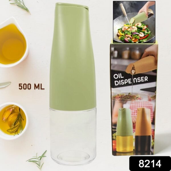 Oil Dispenser, 500ml Cooking Oil Dispensing Cruets, Oil Bottle with Automatic - Image 2