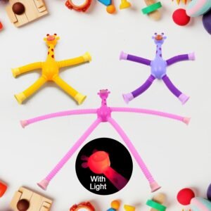 LED Telescopic Suction Cup Giraffe Toy,  Tubes Fidget Toys, Shape Changing