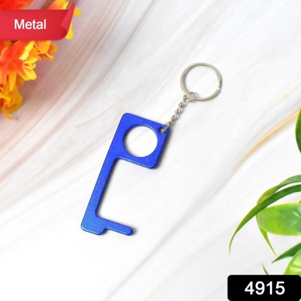Metal Key Shape Keychain, Door Opener Tool (1 Pc) - Image 2