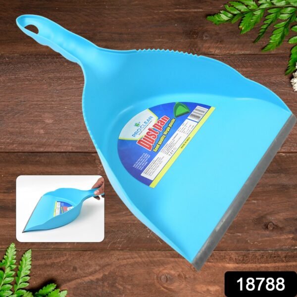 Heavy Plastic Dustpan with Handle (1 Pc) - Image 2