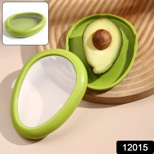 Green Oval Shape Vegetable Container Premium Fruits Saver Keeper (1 Pc) - Image 2