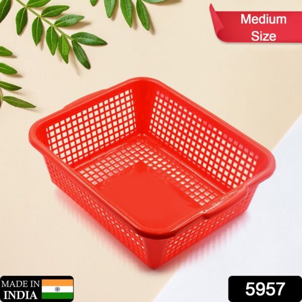 Plastic Kitchen Medium Size Vegetables and Fruits Washing Basket Dish Rack - Image 2