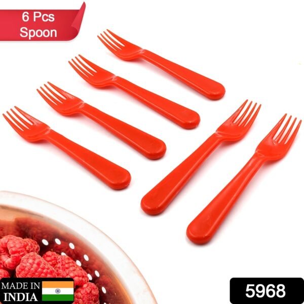 Plastic Fork Spoon, Fork Spoon Set, Fruit Fork Spoon Set | Baby Fork - Image 2