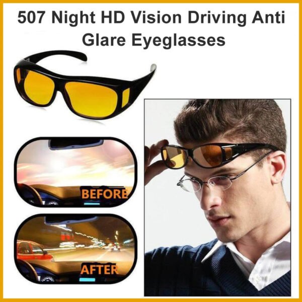 Night HD Vision Driving Anti Glare Eyeglasses - Image 5