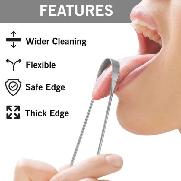 Tongue Cleaner For Kids & Adults | Tongue Scraper For Bad Breath, Maintain Oral - Image 5