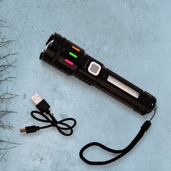 Led Torch High Lumens Fast Charging Flashlight / Torch with Far & Near Zoom (1 - Image 3