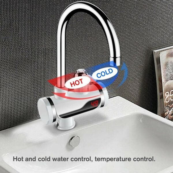 Stainless Steel LED Instant Heating Electric Water Tap - Image 2
