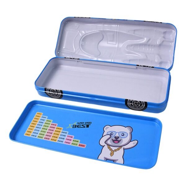 Car Shape Metal Compass Box, Pencil Case for Kids Stationery Compass Box - Image 5