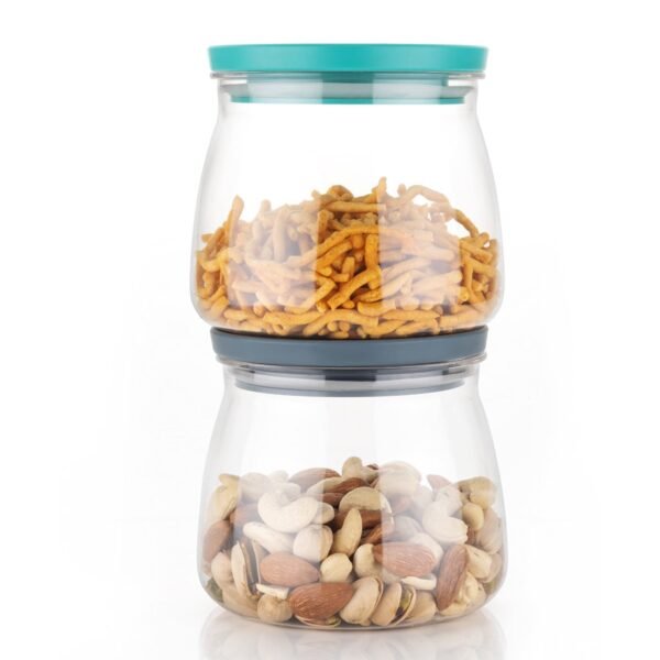 Matka Shaped Jar with Air Tight & Leak Proof Lid (Multicolour) (Set of 6) - Image 5