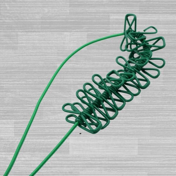 Elastic Cloth Drying Rope with 12 Metal Clip Portable Clothes line For Home & - Image 5