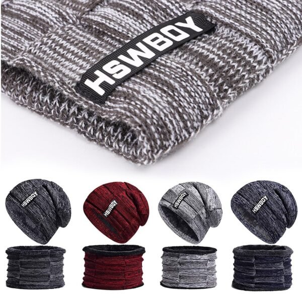 Ultra Soft Unisex Woolen Beanie Cap Plus Muffler Scarf - Image 4