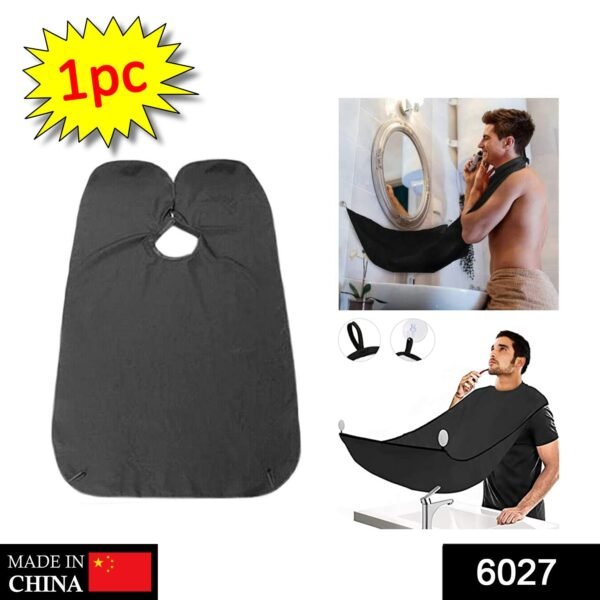 Black Beard Apron Hair Clippings Catcher Grooming Bib - Image 2