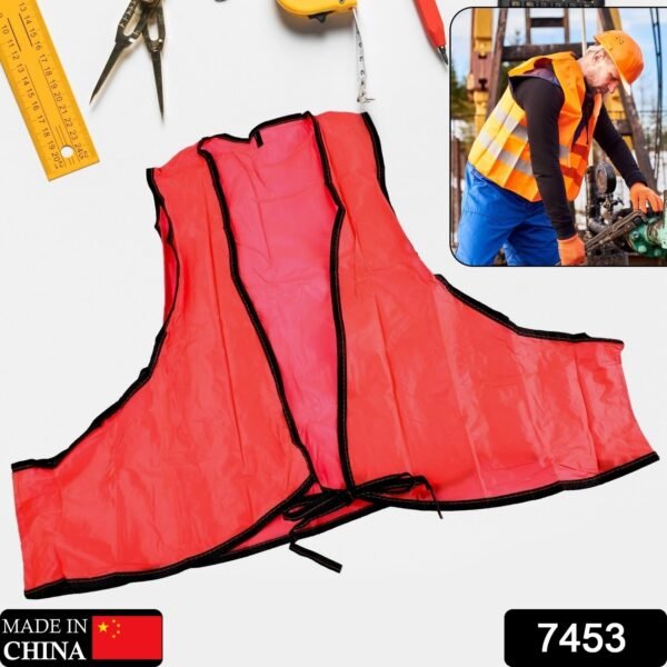 Economy PVC Safety Vest ? Soft Vinyl, Tie Closure, High Visibility - Image 2