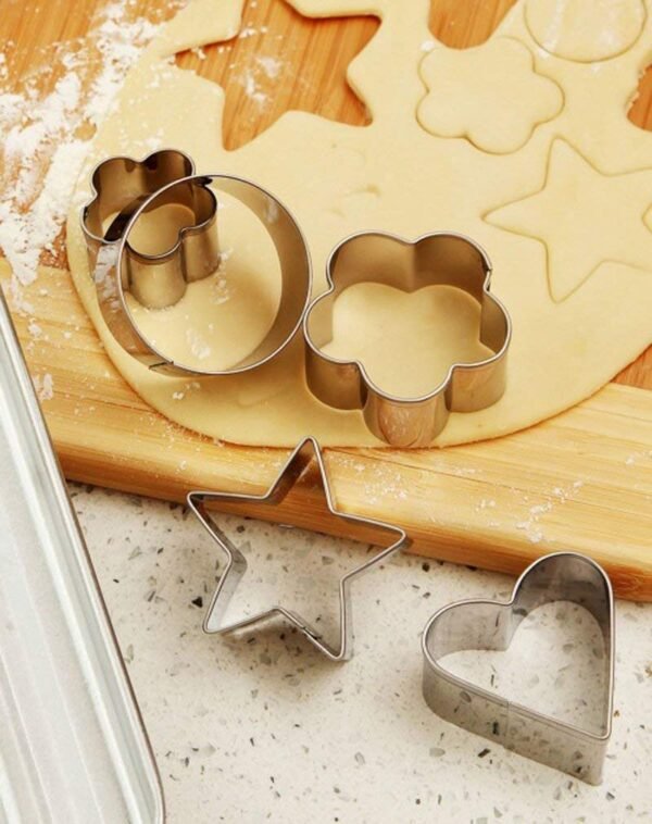 Cookie Cutter Stainless Steel Cookie Cutter with Shape Heart Round Star and - Image 5